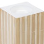 Ixia Portavelas Beige Bambú / MDF 10,50 x 10,50 x 21 cm