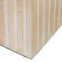 Portavelas Beige Bambú / "Mdf" 10,50 X 10,50 X 21 cm