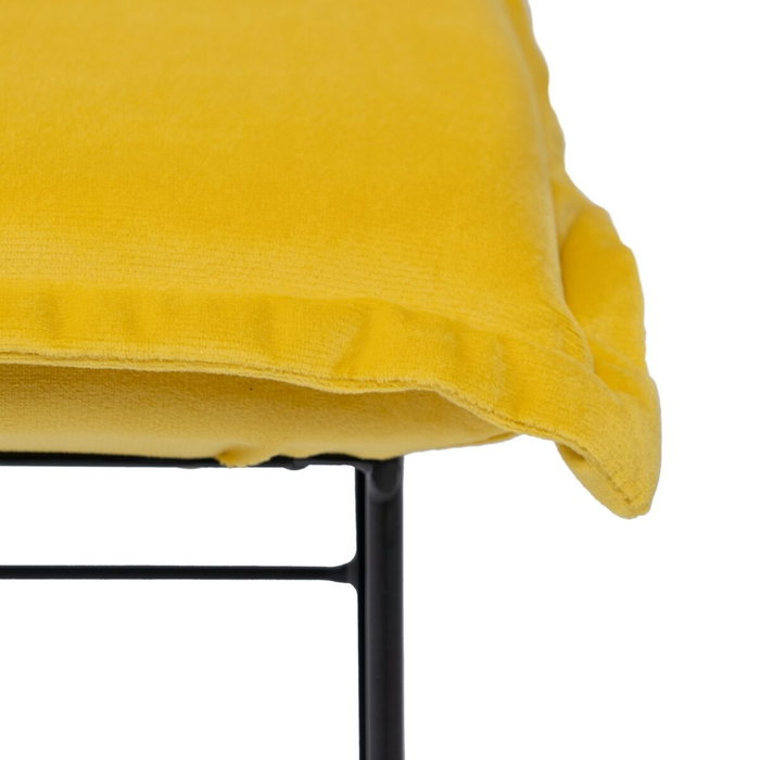 Ixia Puf Terciopelo Amarillo Tejido-Metal Ixia Puf Terciopelo Amarillo Tejido-Metal