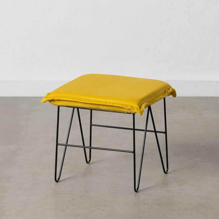 Ixia Puf Terciopelo Amarillo Tejido-Metal Ixia Puf Terciopelo Amarillo Tejido-Metal