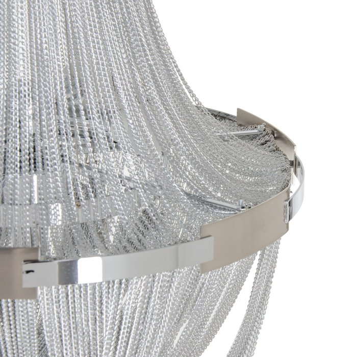 Lámpara Techo Plata Metal Iluminación 50 X 50 X 90 cm