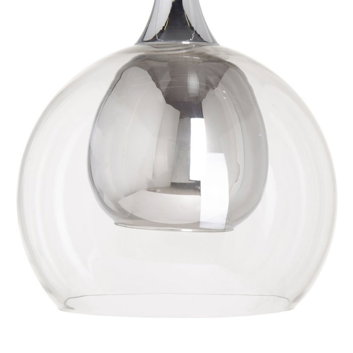 Ixia Lámpara de Techo Gris Metal-Cristal 30 x 30 x 50 cm Ixia Lámpara de Techo Gris Metal-Cristal 30 x 30 x 50 cm