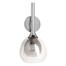 Ixia Aplique de Pared Gris Metal-Cristal 19 x 19 x 30 cm
