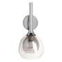 Ixia Aplique de Pared Gris Metal-Cristal 19 x 19 x 30 cm