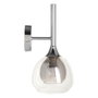 Ixia Aplique de Pared Gris Metal-Cristal 19 x 19 x 30 cm