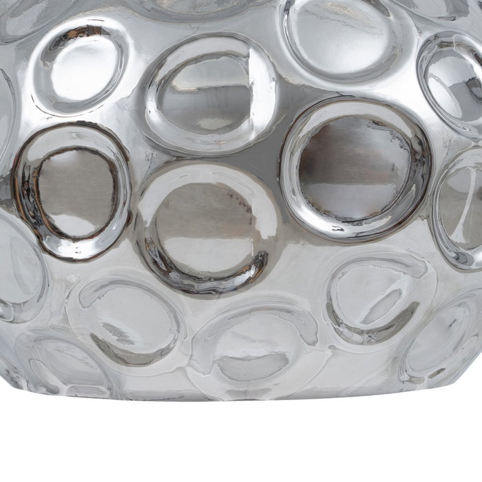 Lámpara Techo Plata Hierro / Cristal 18 X 18 X 17,50 cm