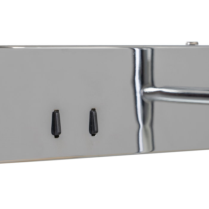 Aplique Pared Plata Metal-Cristal 42 X 22 X 33,70 cm