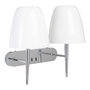 Ixia Aplique de Pared Plata Metal-Cristal 42 x 22 x 33,70 cm