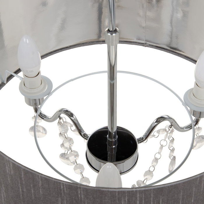 Lámpara Techo Gris Metal Decoración 44 X 44 X 65 cm