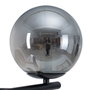 Ixia Aplique de pared negro en metal y cristal 27,50 x 20 x 20 cm
