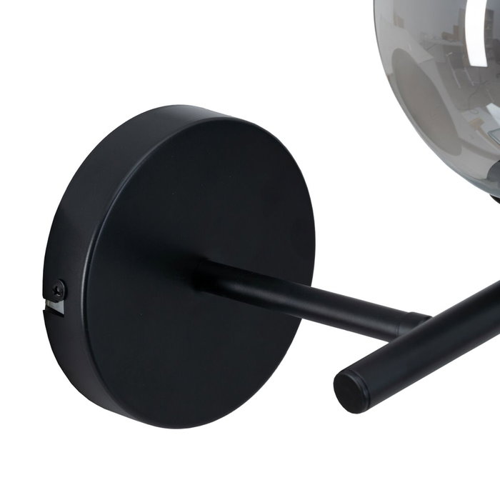 Ixia Aplique de pared negro en metal y cristal 27,50 x 20 x 20 cm Ixia Aplique de pared negro en metal y cristal 27,50 x 20 x 20 cm