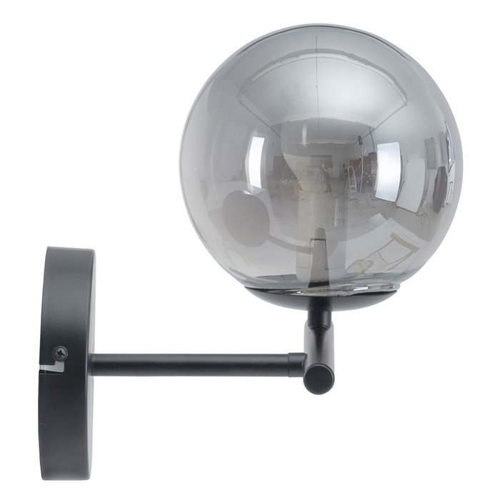 Ixia Aplique de pared negro en metal y cristal 27,50 x 20 x 20 cm Ixia Aplique de pared negro en metal y cristal 27,50 x 20 x 20 cm