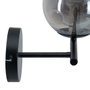 Ixia Aplique de pared negro en metal y cristal 27,50 x 20 x 20 cm