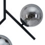 Ixia Lámpara de Techo Negro Metal-Cristal 50 x 15 x 54 cm