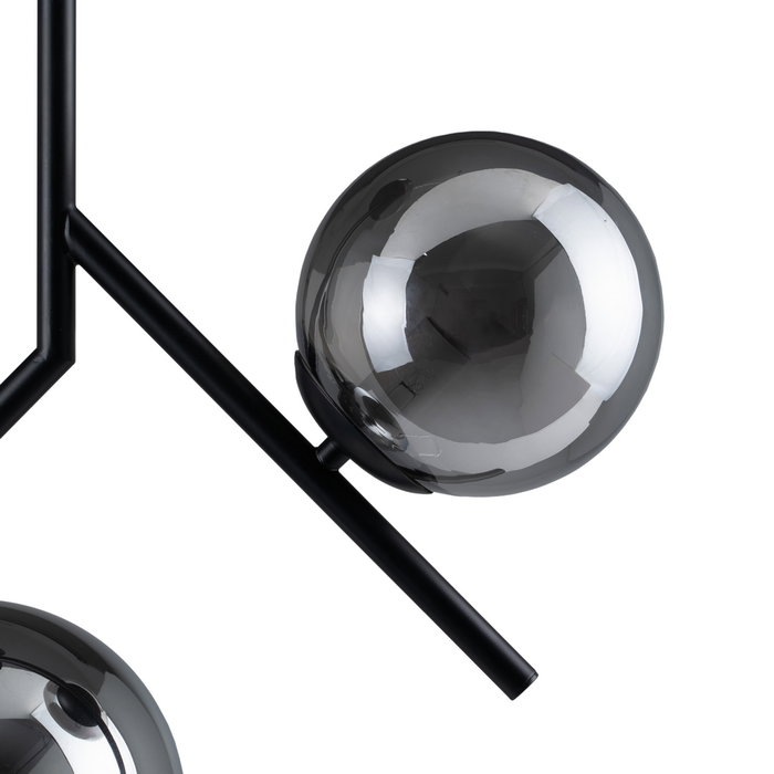 Lámpara Techo Negro Metal-Cristal 50 X 15 X 54 cm
