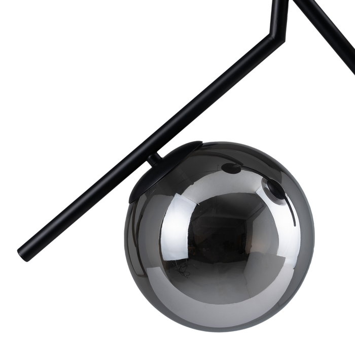 Lámpara Techo Negro Metal-Cristal 50 X 15 X 54 cm