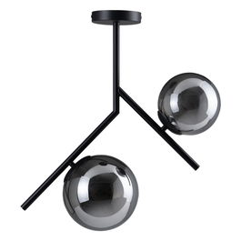 Lámpara de Techo 50 x 15 x 54 cm Cristal Negro Metal