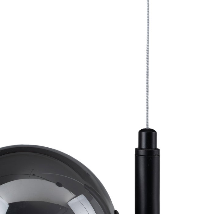 Lámpara Techo Negro Metal-Cristal 85 X 15 X 32 cm