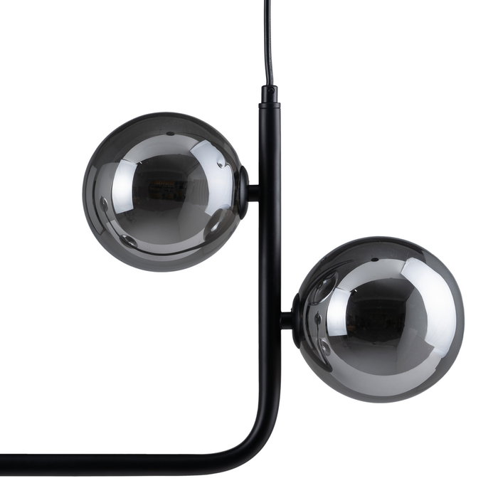 Lámpara Techo Negro Metal-Cristal 85 X 15 X 32 cm