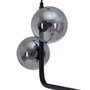 Ixia Lámpara de Techo Negro Metal-Cristal 85 x 15 x 32 cm
