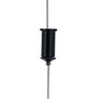 Ixia Lámpara de Techo Negro Metal-Cristal 85 x 15 x 32 cm