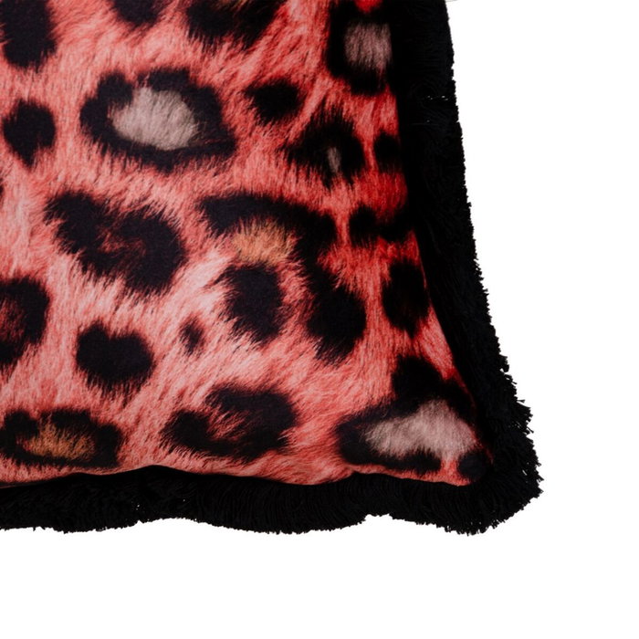 Ixia Cojín Leopardo Naranja Terciopelo 45 x 30 cm