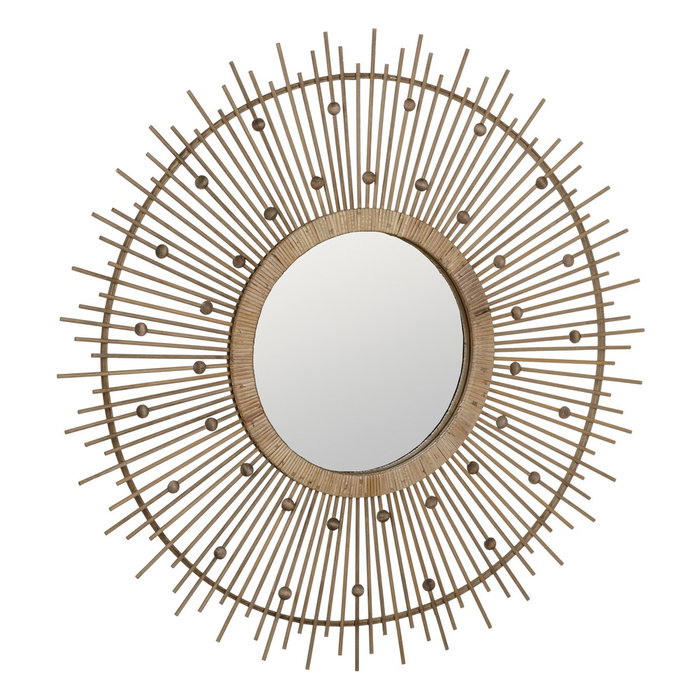 Espejo Natural Bambú Decoración 90 X 3 X 90 cm