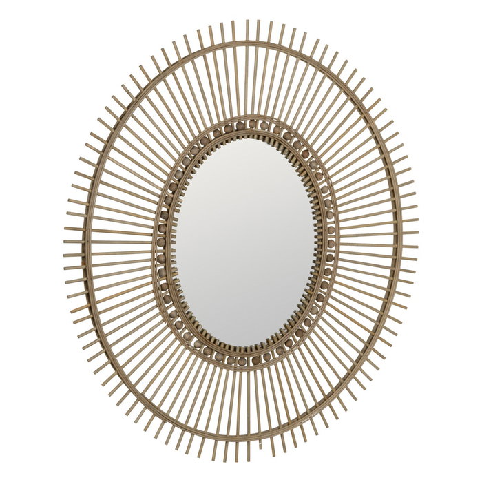 Espejo Natural Bambú Decoración 83 X 3 X 95 cm