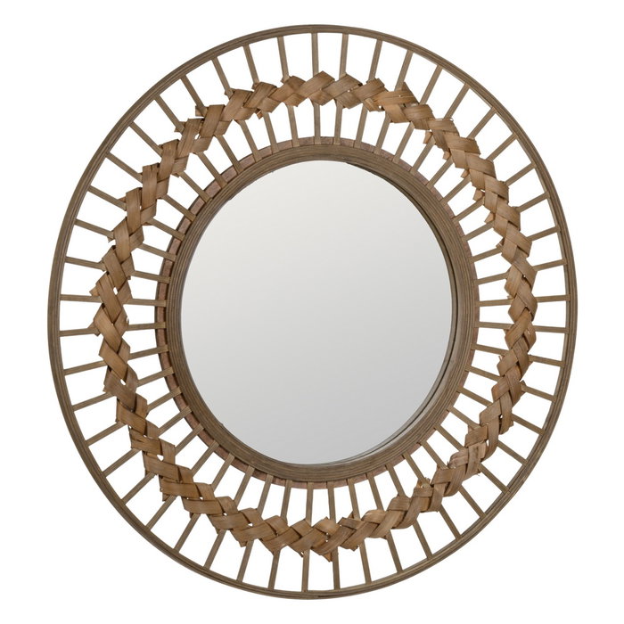 Espejo Natural Bambú Decoración 80 X 3 X 80 cm