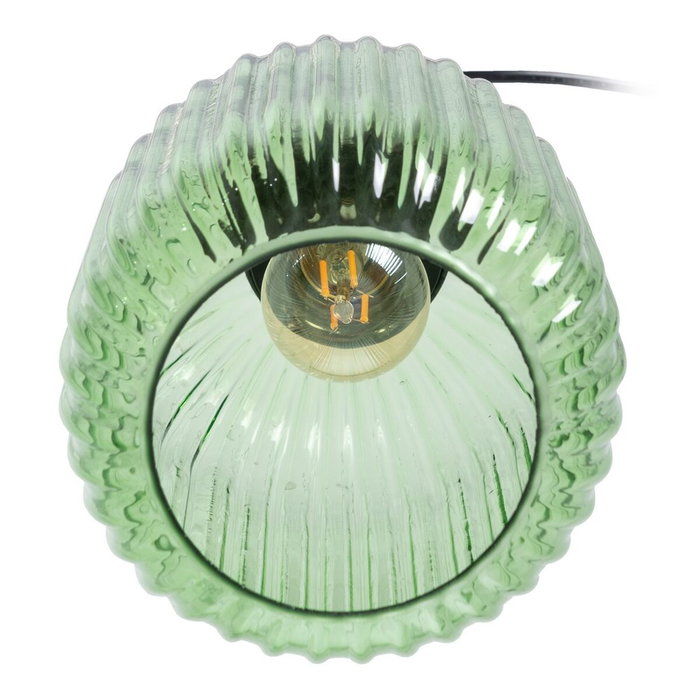 Ixia Lámpara de Techo Verde Metal-Cristal 14 x 14 x 32 cm