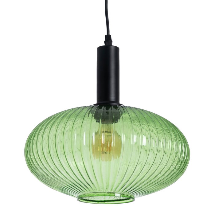 Ixia Lámpara de Techo Verde Metal-Cristal 30 x 30 x 26 cm