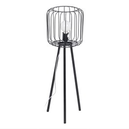 Ixia Lámpara de Suelo Negra de Metal 25 x 25 x 80 cm