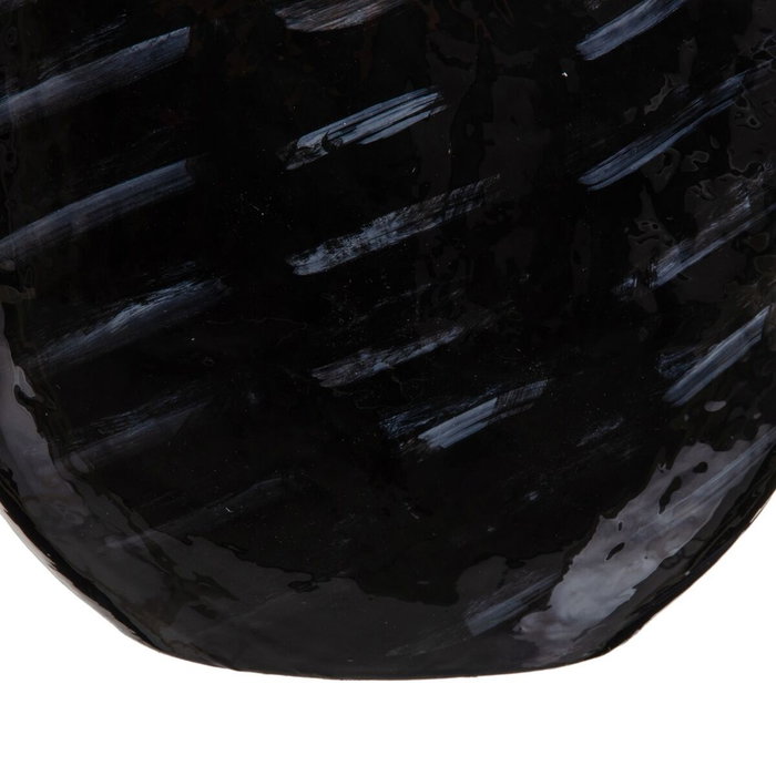 Ixia Tibor Negro-Plata Cristal-Metal 28 x 14 x 48 cm