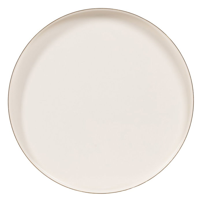 Mesa auxiliar 40 x 40 x 85 cm Dorado Blanco Hierro Mesa auxiliar 40 x 40 x 85 cm Dorado Blanco Hierro