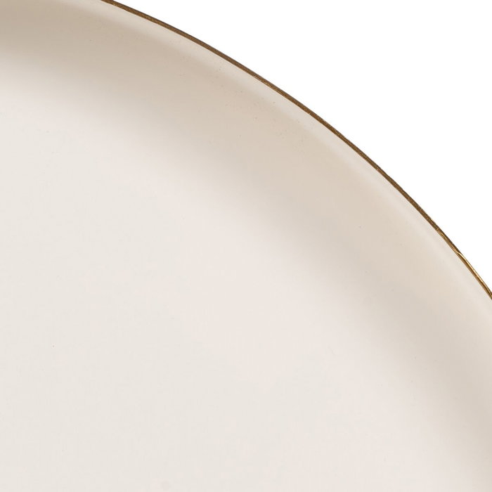 Mesa auxiliar 40 x 40 x 85 cm Dorado Blanco Hierro Mesa auxiliar 40 x 40 x 85 cm Dorado Blanco Hierro