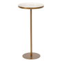 Mesa auxiliar 40 x 40 x 85 cm Dorado Blanco Hierro