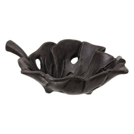 Ixia Centro de Mesa Hoja Gris Aluminio 17,50 x 13,50 x 5 cm