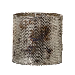 Vela Gris-Plata Cristal Decoración 10 X 10 X 10 cm