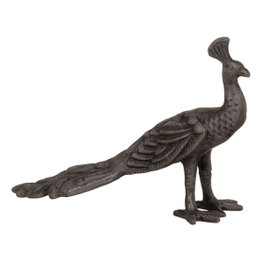 Ixia Figura Pavo Real Gris Aluminio 19 x 6 x 13 cm