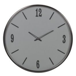 Ixia Reloj de Pared Azul Acero y Cristal