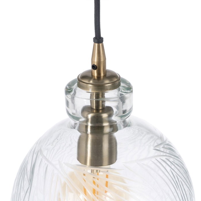 Ixia Lámpara de Techo de Cristal y Metal Oro Viejo