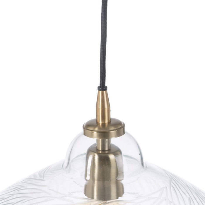 Ixia Lámpara de Techo de Cristal y Metal Oro Viejo
