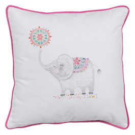 Ixia Cojín Elefante Algodón Decoración 45 x 45 cm
