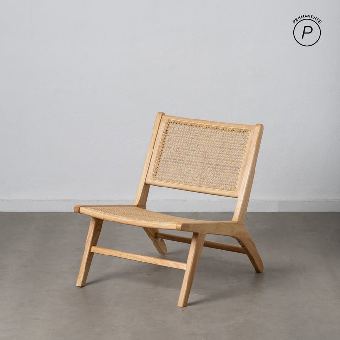 Ixia Sillón de Salón Natural en Madera y Ratán Ixia Sillón de Salón Natural en Madera y Ratán