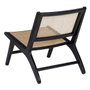 Ixia Sillón de Salón Natural-Negro en Madera y Ratán