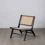 Ixia Sillón de Salón Natural-Negro en Madera y Ratán