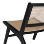 Ixia Sillón de Salón Natural-Negro en Madera y Ratán