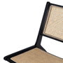 Ixia Sillón de Salón Natural-Negro en Madera y Ratán