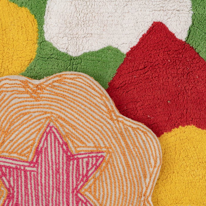 Alfombra Flores Algodón Infantil 150 cm