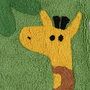 Alfombra Animales Verde Algodón Infantil 135 X 100 cm